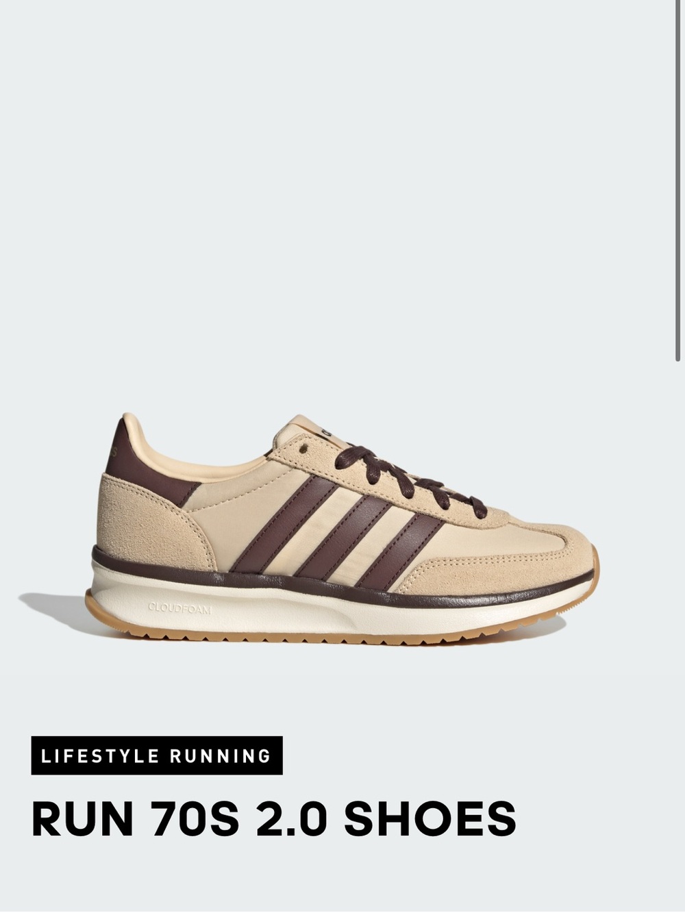 adidas Run 70s 2.0 Women's Sneakers in Beige/Brown